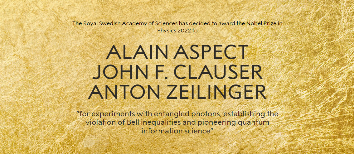 Nagroda Nobla w dziedzinie fizyki 2022