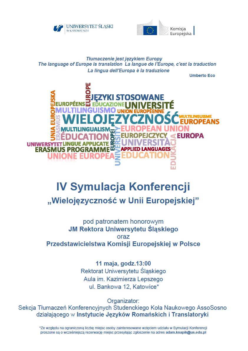 IV Symulacja Konferencji pt. „Wielojęzyczność w Unii Europejskiej”