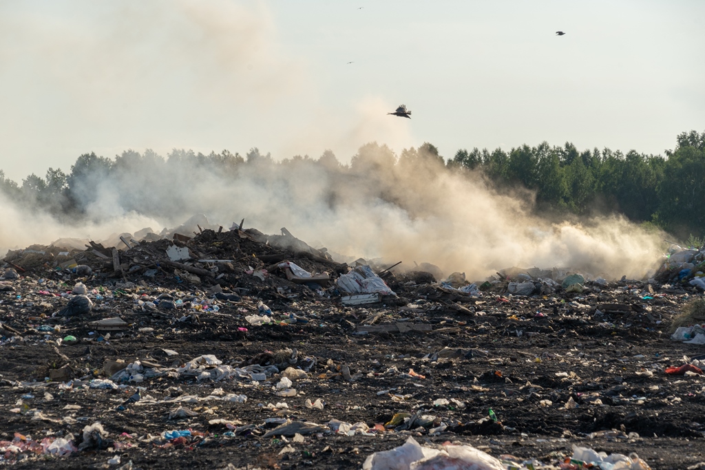 Skutki pożarów na dzikich składowiskach odpadów